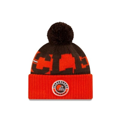 Cleveland Browns Gorra | New Era NFL Alternate Cold Weather Sport Knit Beanie Mexico - Naranjas